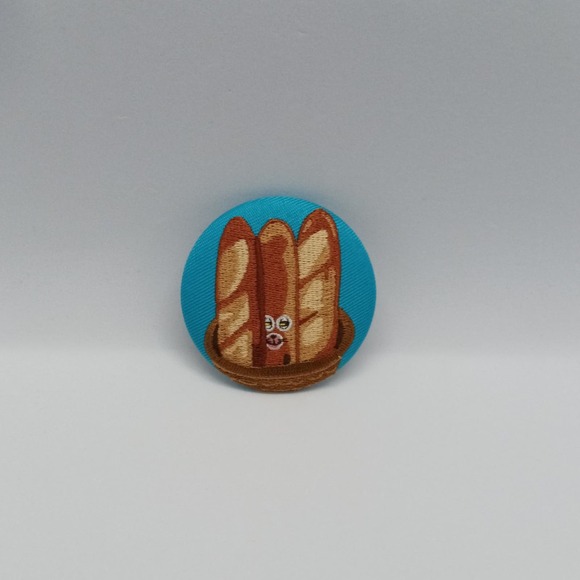 Pandorobou bread thief embroidered pinPan Dorobo - Picture 2 of 6